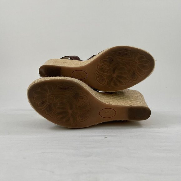 Born Concept B.O.C. Brown Cork Ankle Strap Wedge Comfort Sandals Women's Size 9M - Picture 12 of 12